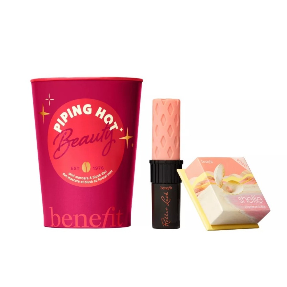 Benefit Cosmetics Piping Hot Beauty Mini Mascara and Blush Duo Set Shellie Black